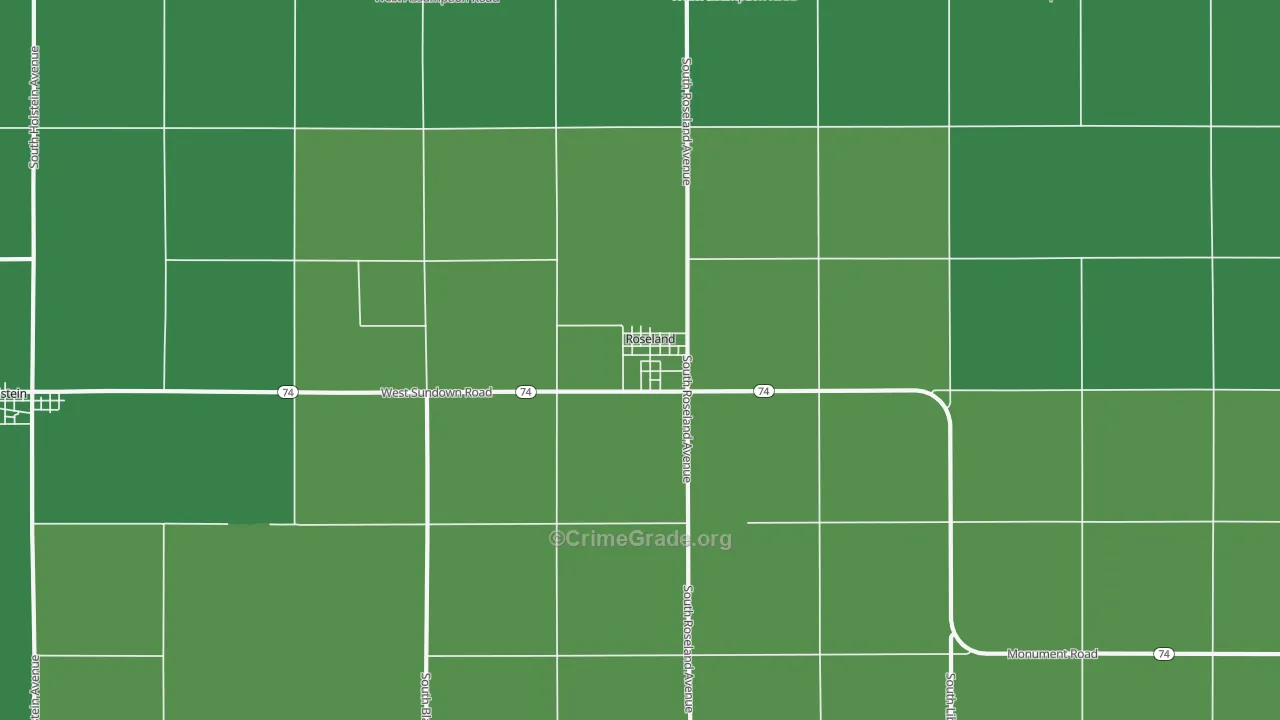 68973, NE Map of Vehicle Theft Rates