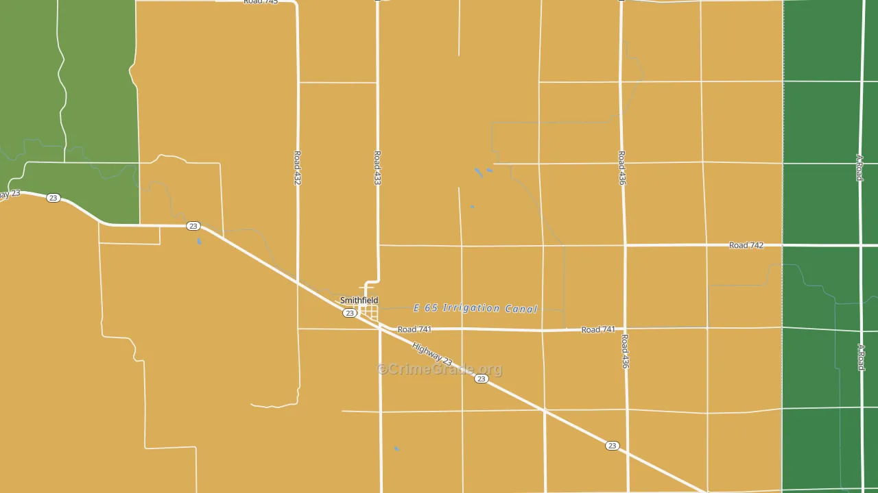 68976, NE Map of Vehicle Theft Rates
