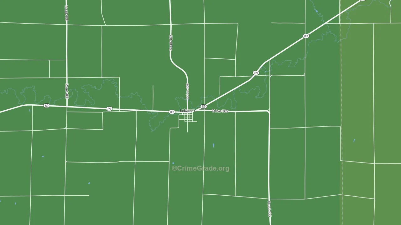 69036, NE Map of Vehicle Theft Rates