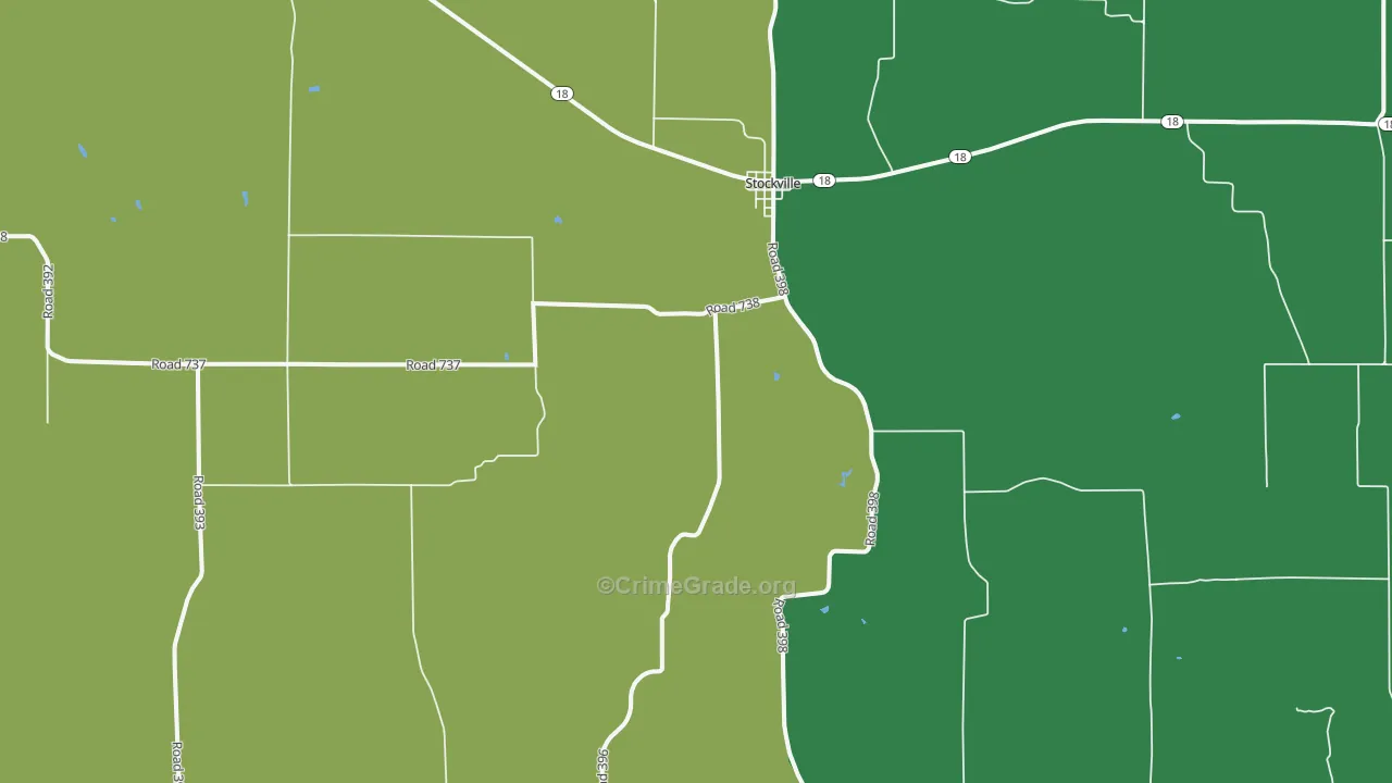 69042, NE Map of Vehicle Theft Rates