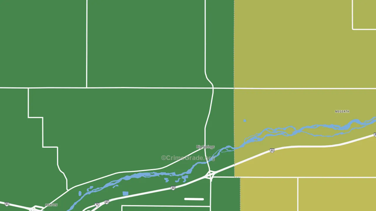 69122, NE Map of Vehicle Theft Rates
