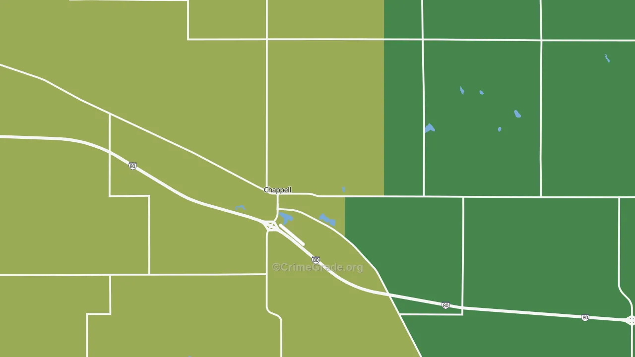 69129, NE Map of Vehicle Theft Rates