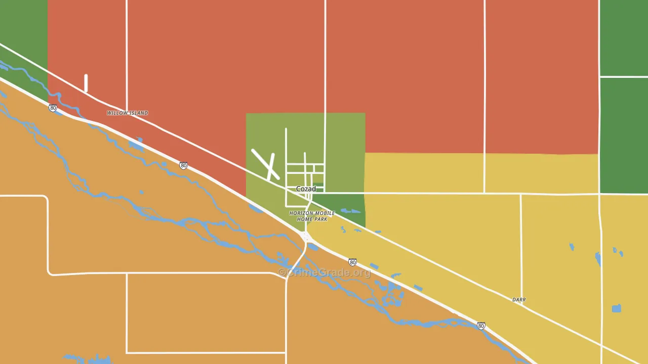 69130, NE Map of Vehicle Theft Rates
