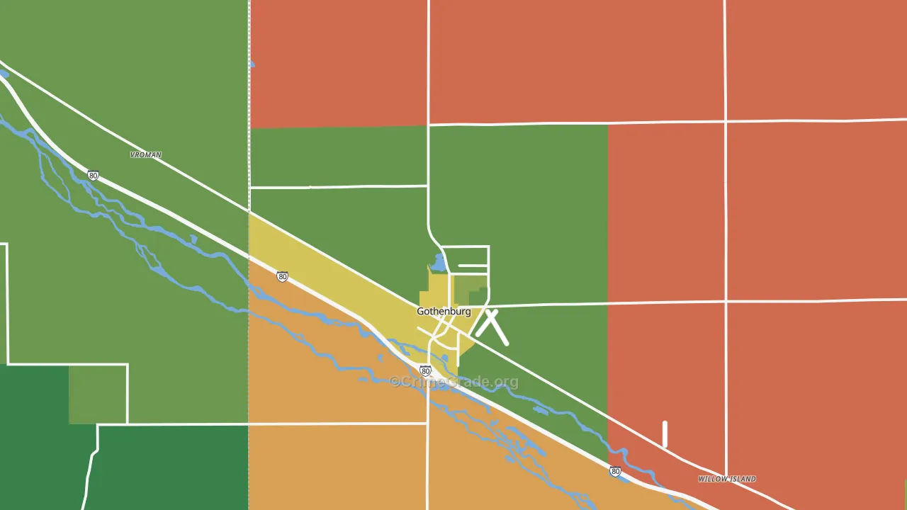 69138, NE Map of Vehicle Theft Rates