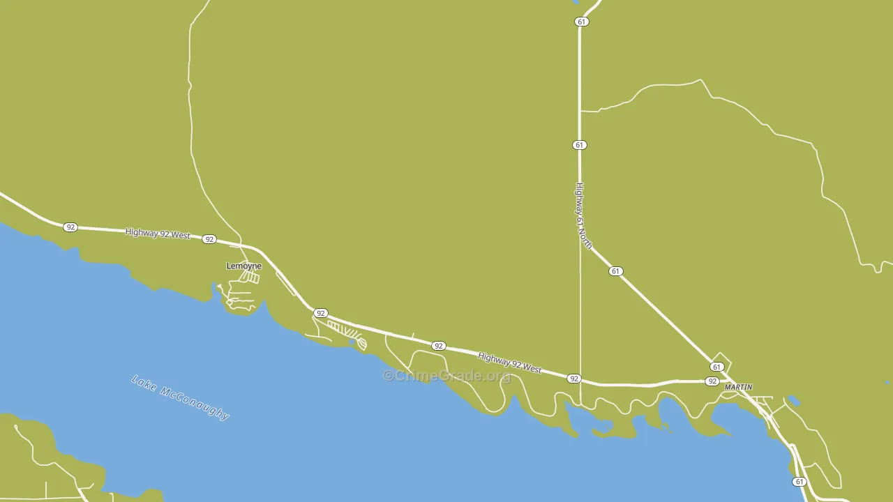 69146, NE Map of Vehicle Theft Rates