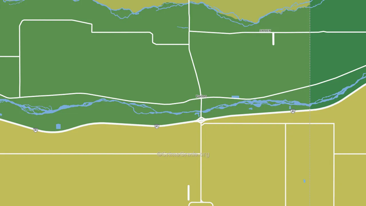 69155, NE Map of Vehicle Theft Rates
