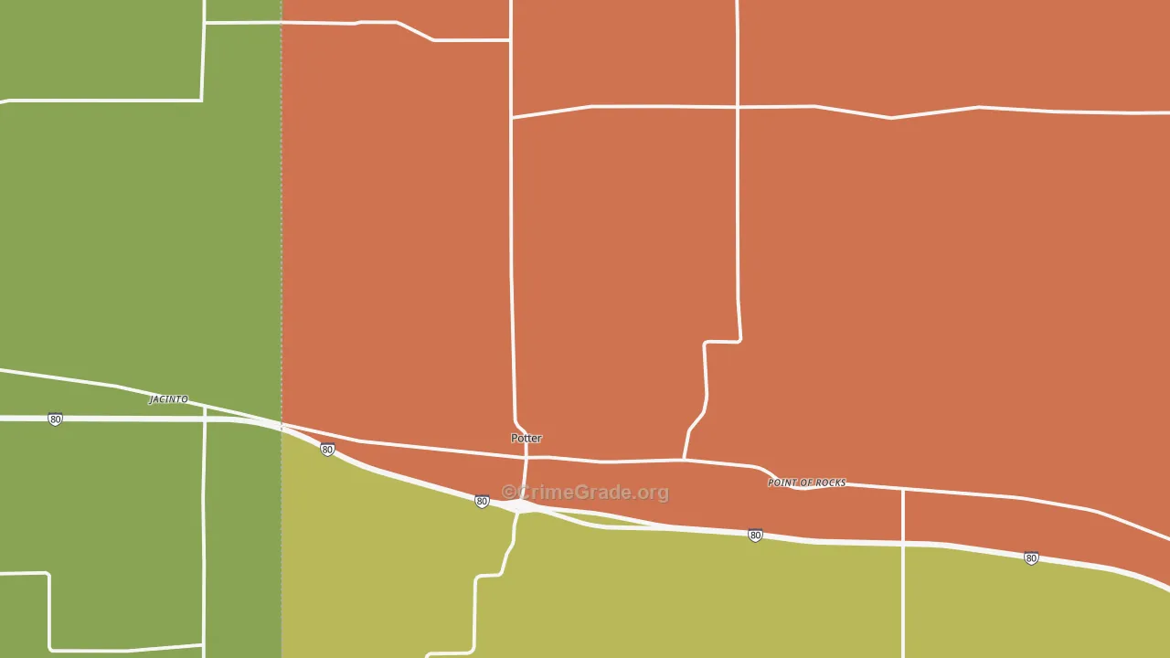 69156, NE Map of Vehicle Theft Rates