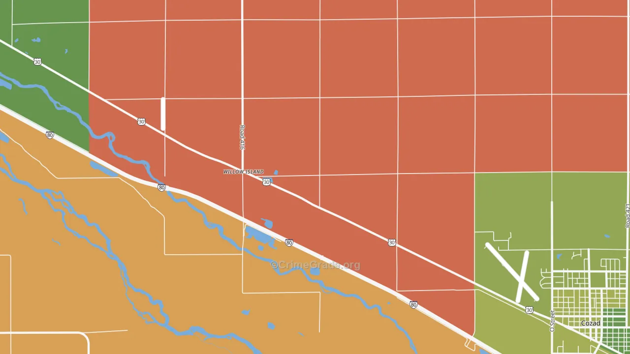69171, NE Map of Vehicle Theft Rates