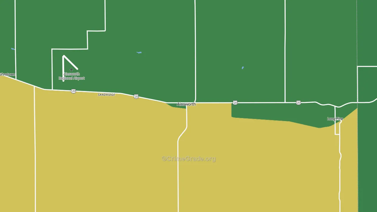 69210, NE Map of Vehicle Theft Rates