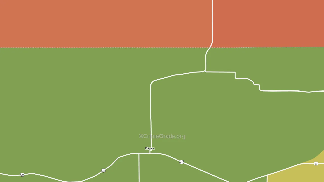 69216, NE Map of Vehicle Theft Rates