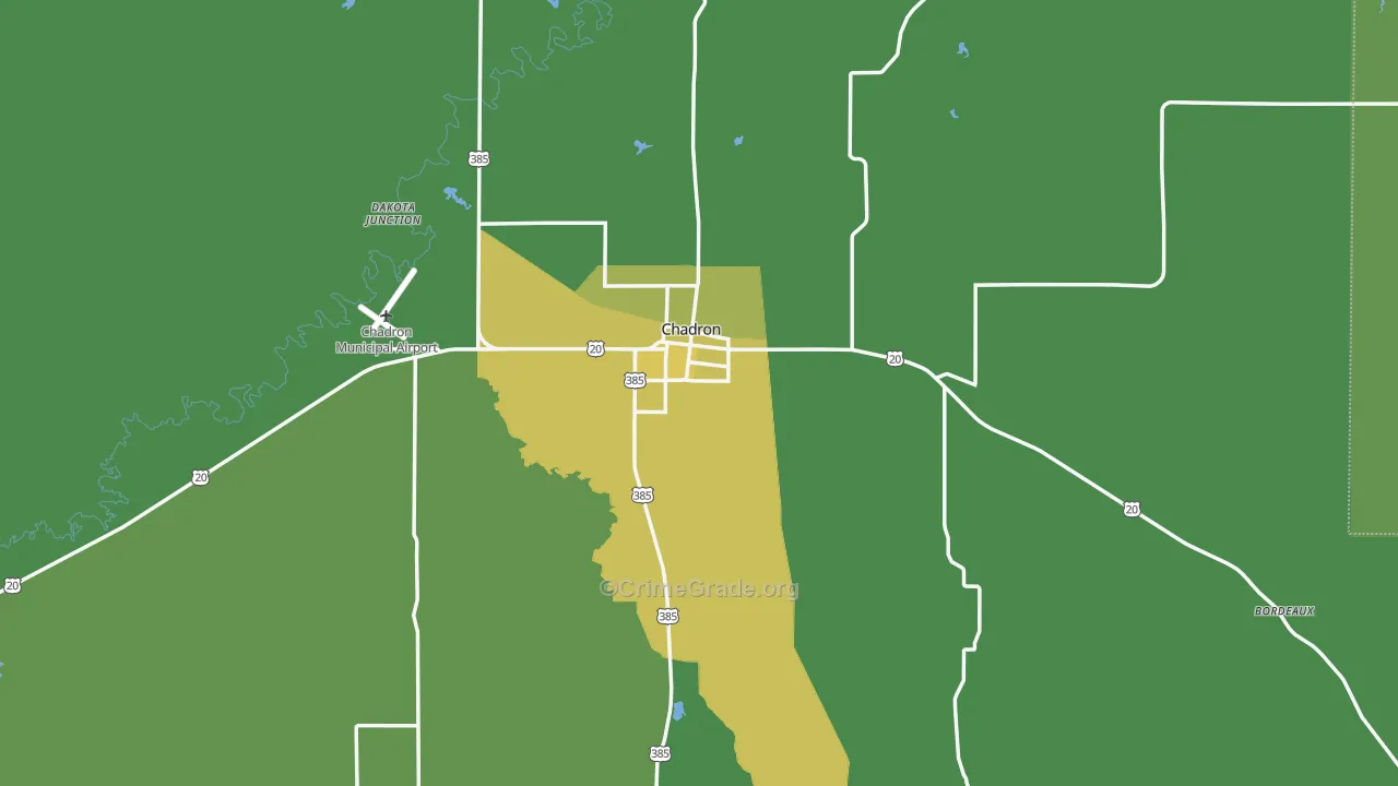 69337, NE Map of Vehicle Theft Rates