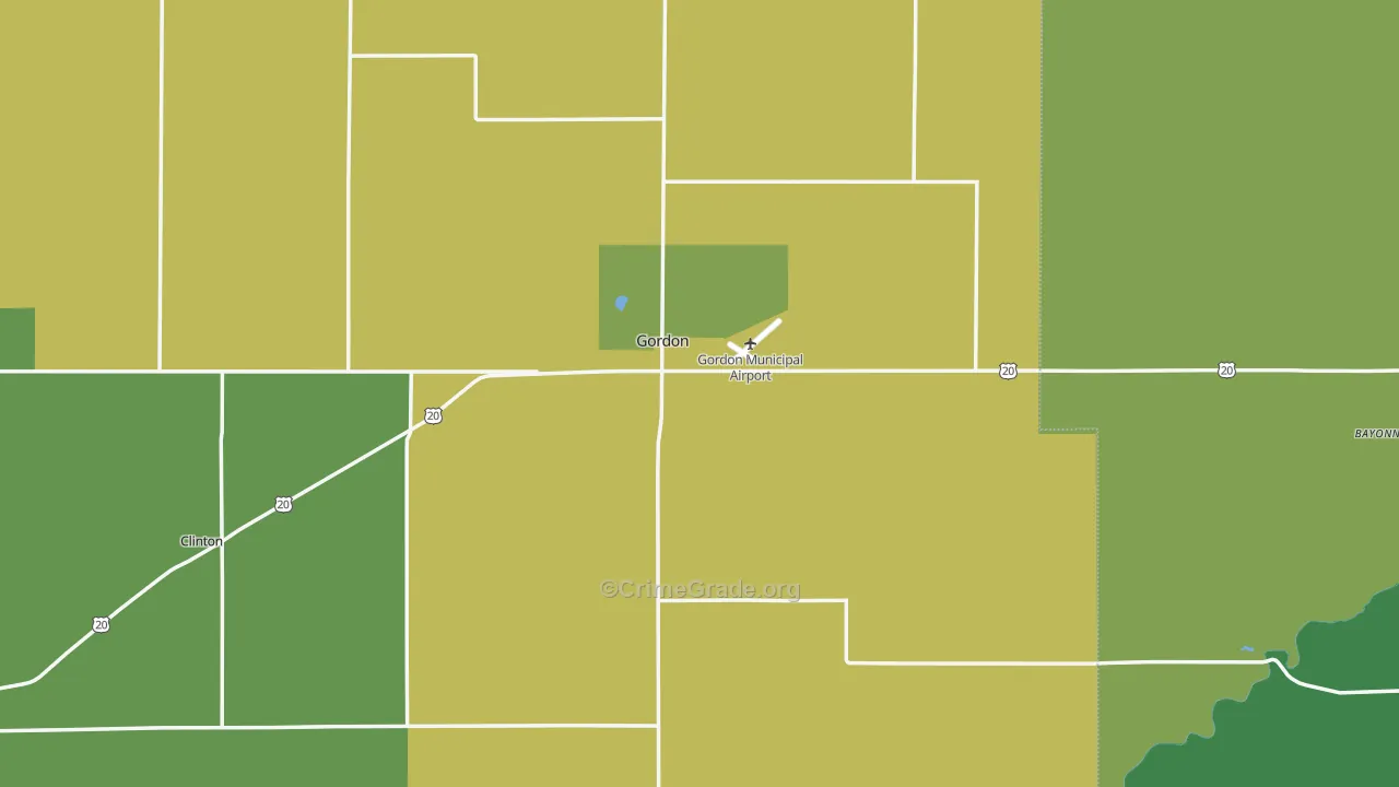 69343, NE Map of Vehicle Theft Rates