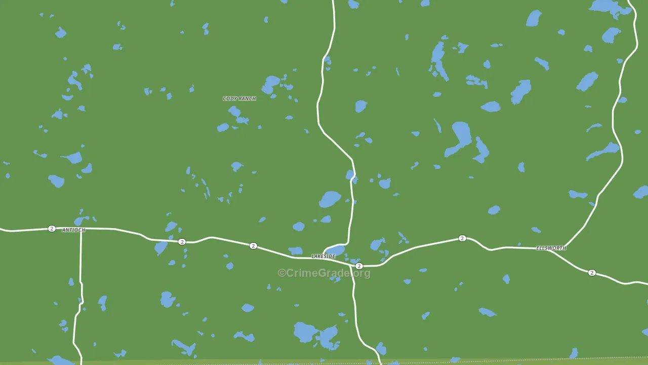 69351, NE Map of Vehicle Theft Rates