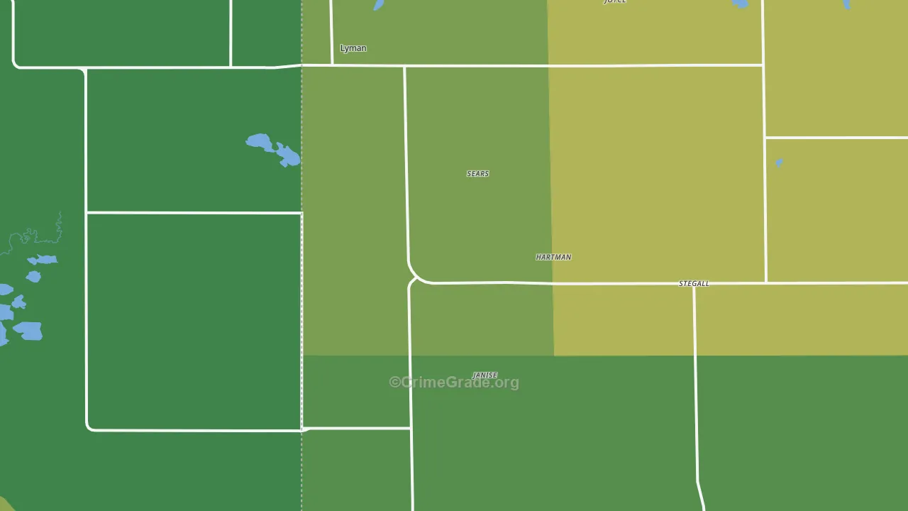 69352, NE Map of Vehicle Theft Rates