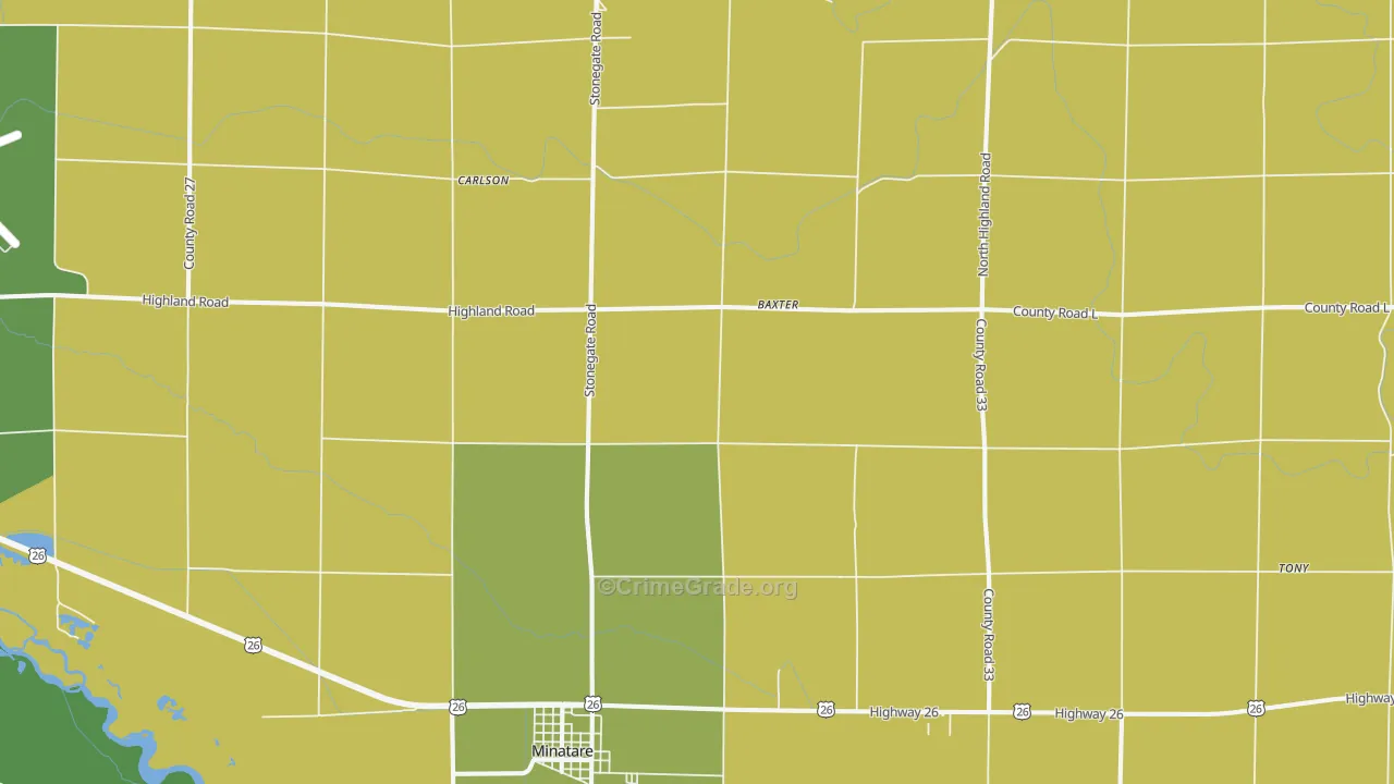 69356, NE Map of Vehicle Theft Rates