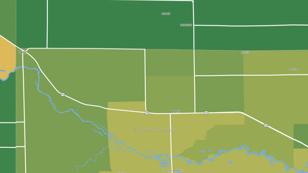 69358, NE Map of Vehicle Theft Rates