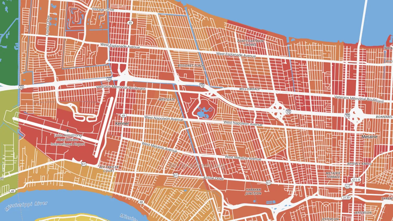 70003, LA Map of Vehicle Theft Rates