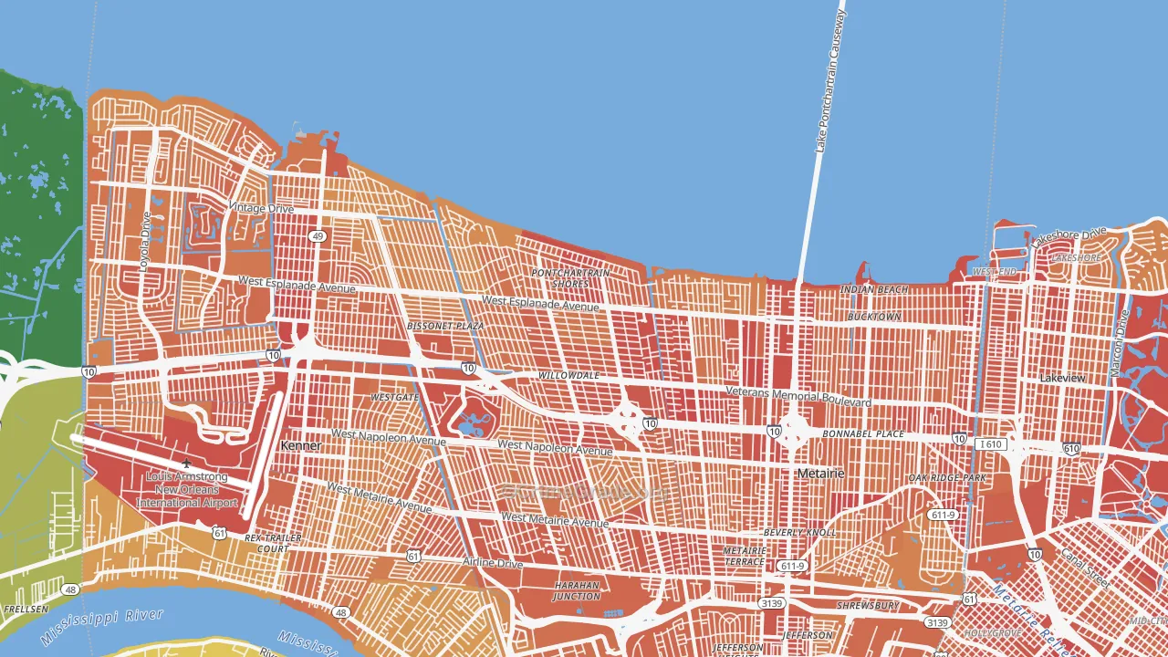 70006, LA Map of Vehicle Theft Rates