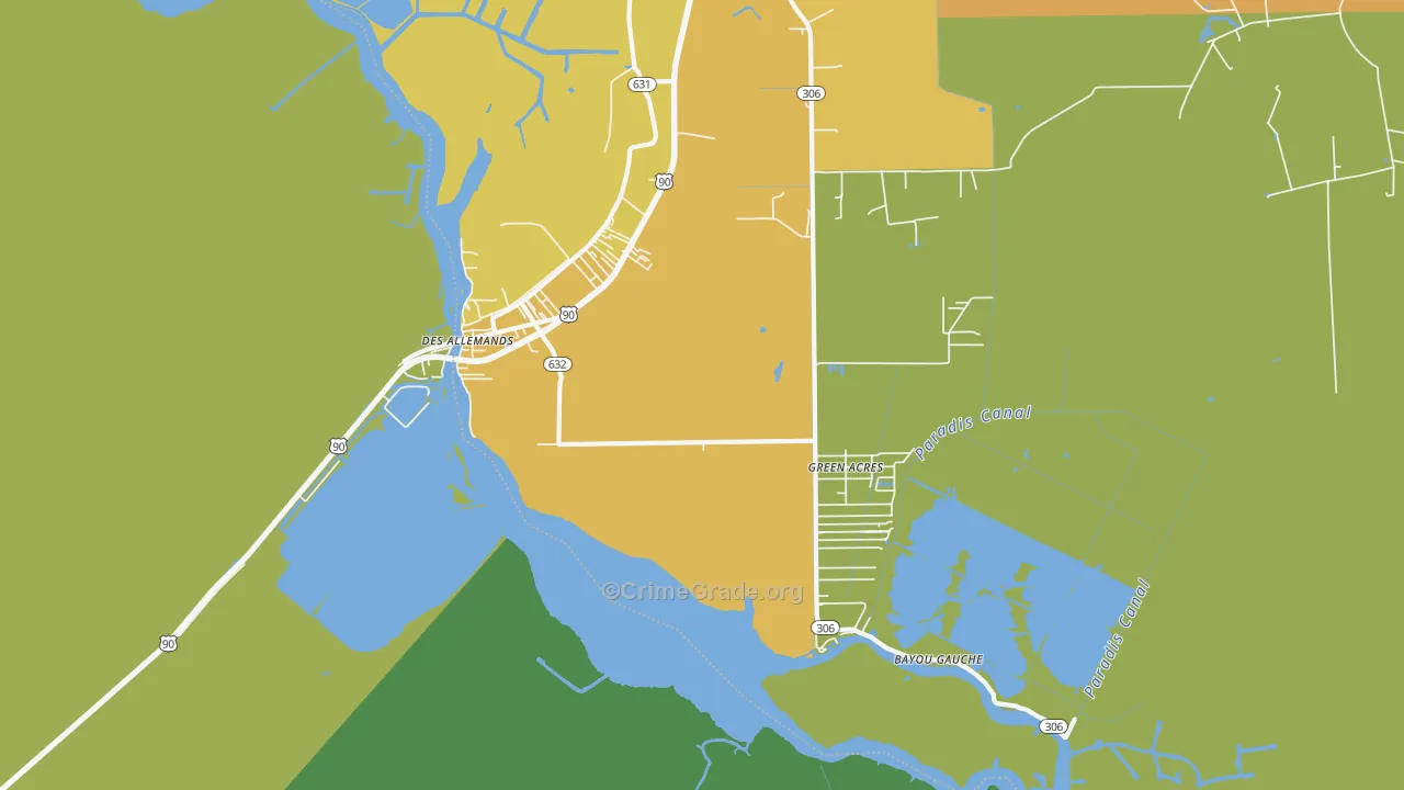 70030, LA Map of Vehicle Theft Rates