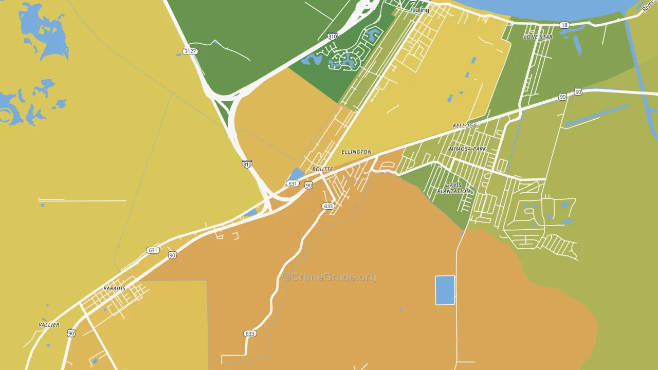 70039, LA Map of Vehicle Theft Rates