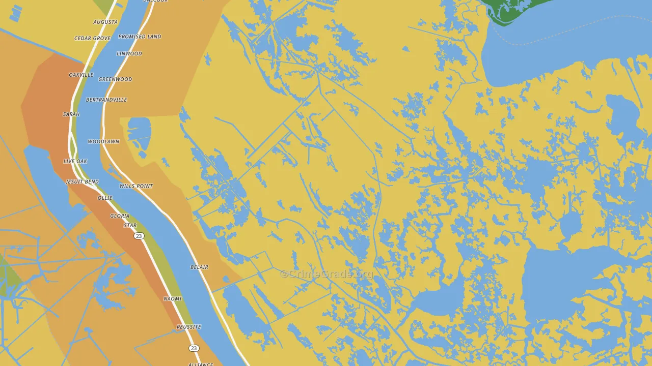 70040, LA Map of Vehicle Theft Rates