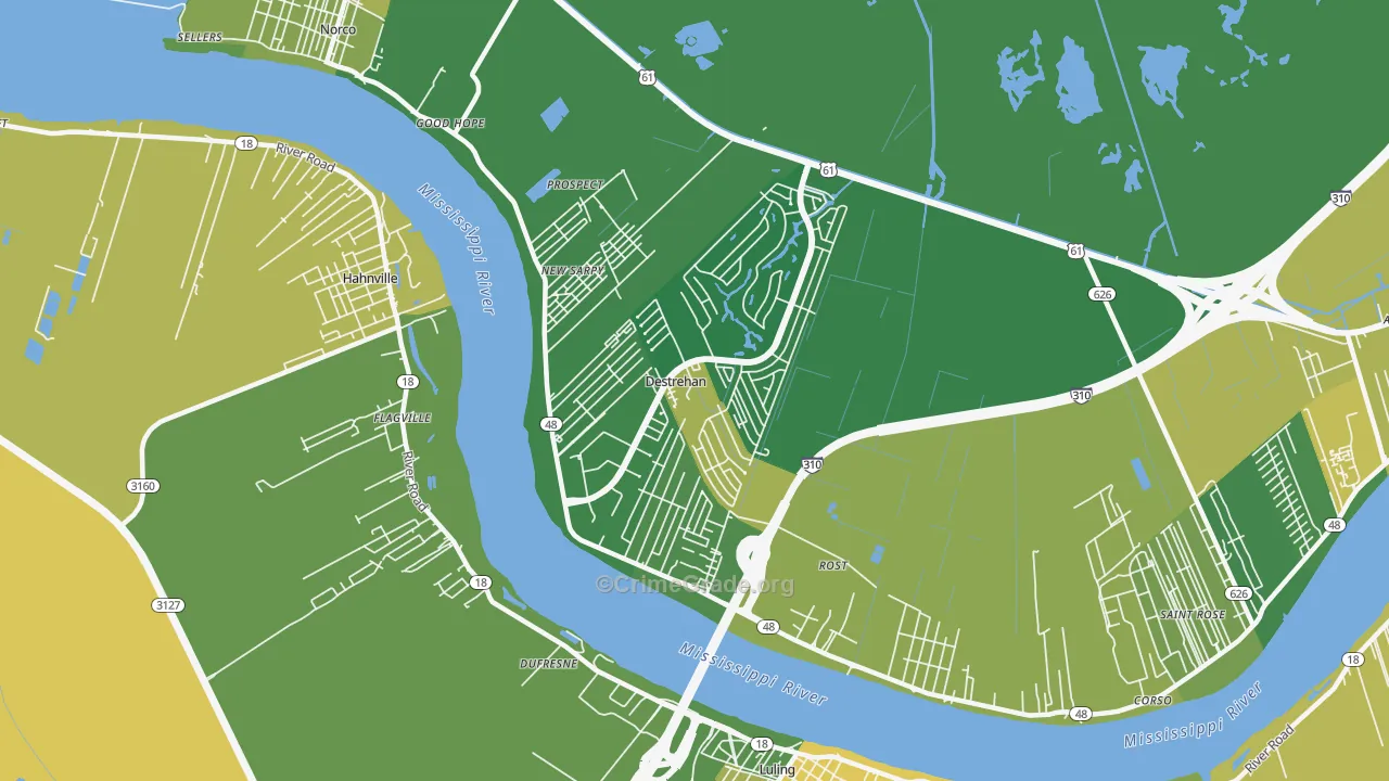 70047, LA Map of Vehicle Theft Rates