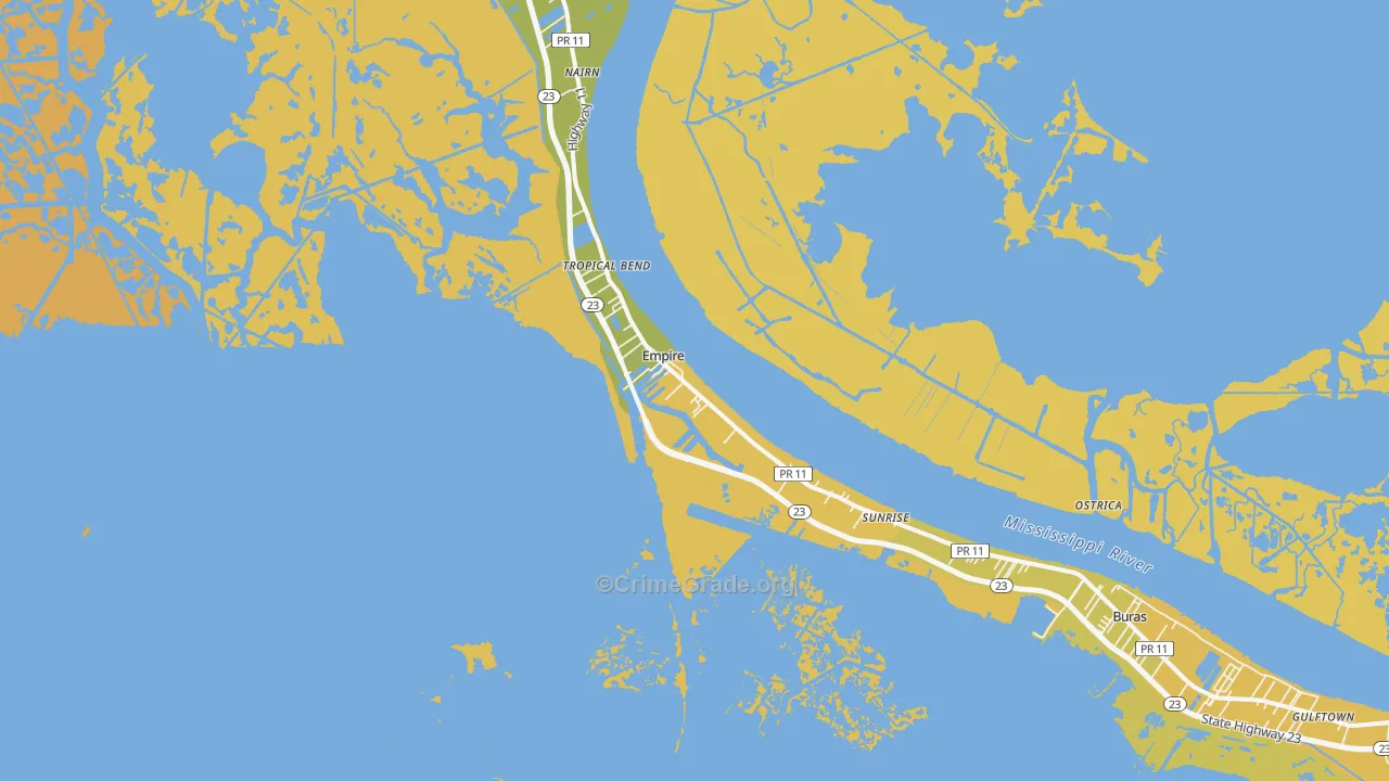 70050, LA Map of Vehicle Theft Rates