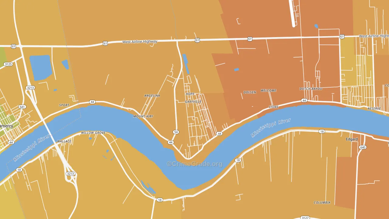 70051, LA Map of Vehicle Theft Rates