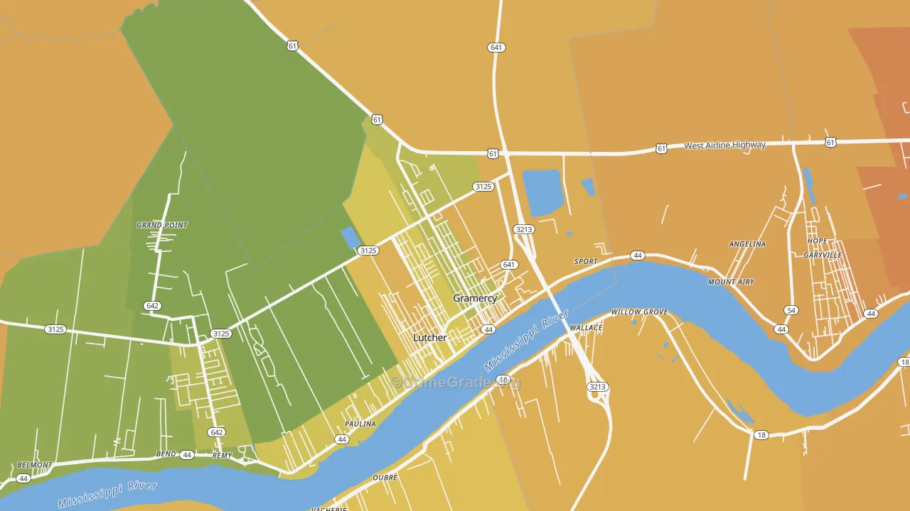 70052, LA Map of Vehicle Theft Rates