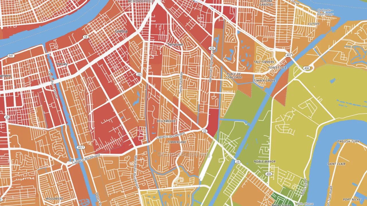70056, LA Map of Vehicle Theft Rates