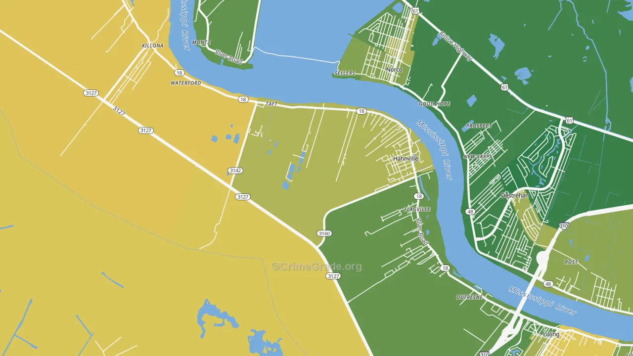 70057, LA Map of Vehicle Theft Rates