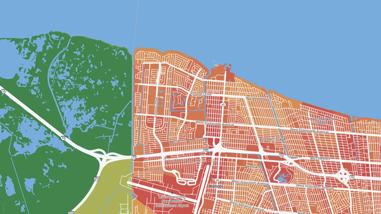 70065, LA Map of Vehicle Theft Rates