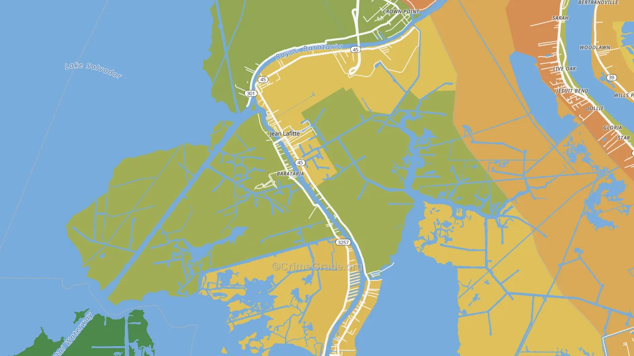 70067, LA Map of Vehicle Theft Rates
