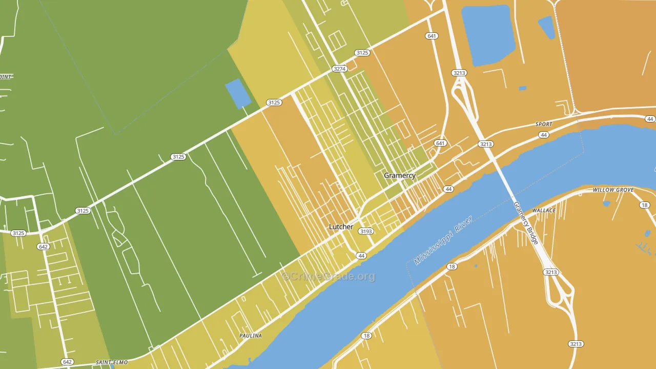 70071, LA Map of Vehicle Theft Rates
