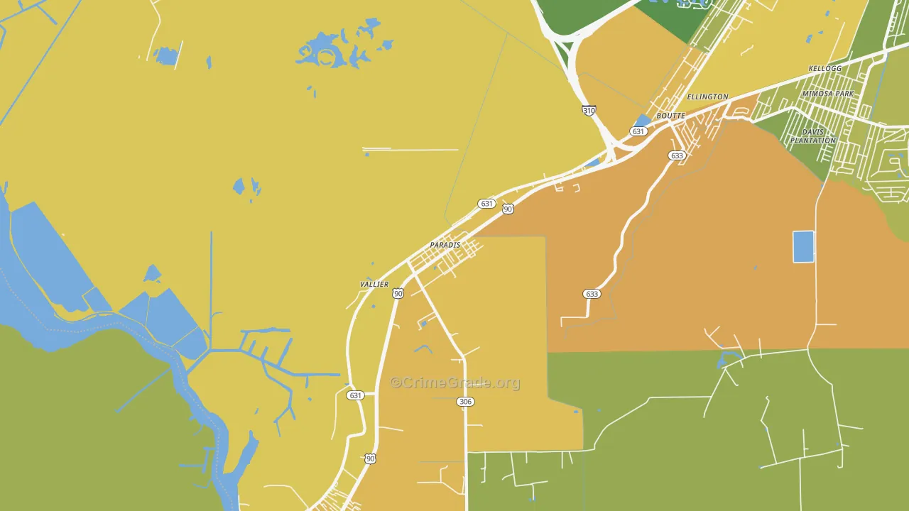 70080, LA Map of Vehicle Theft Rates