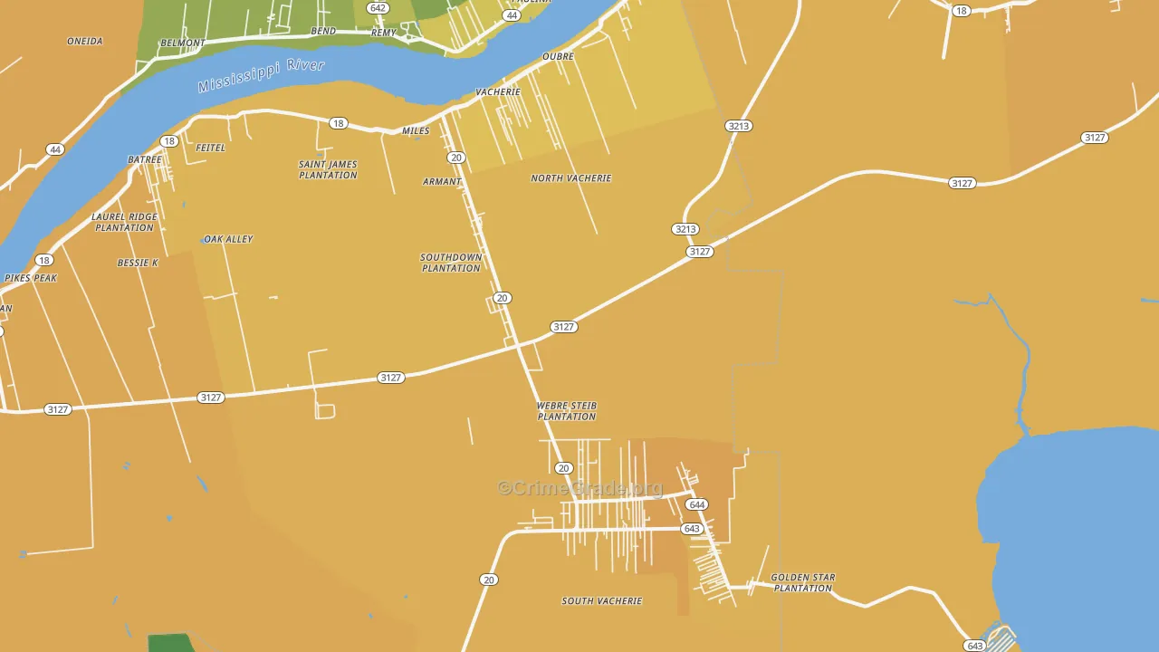 70090, LA Map of Vehicle Theft Rates