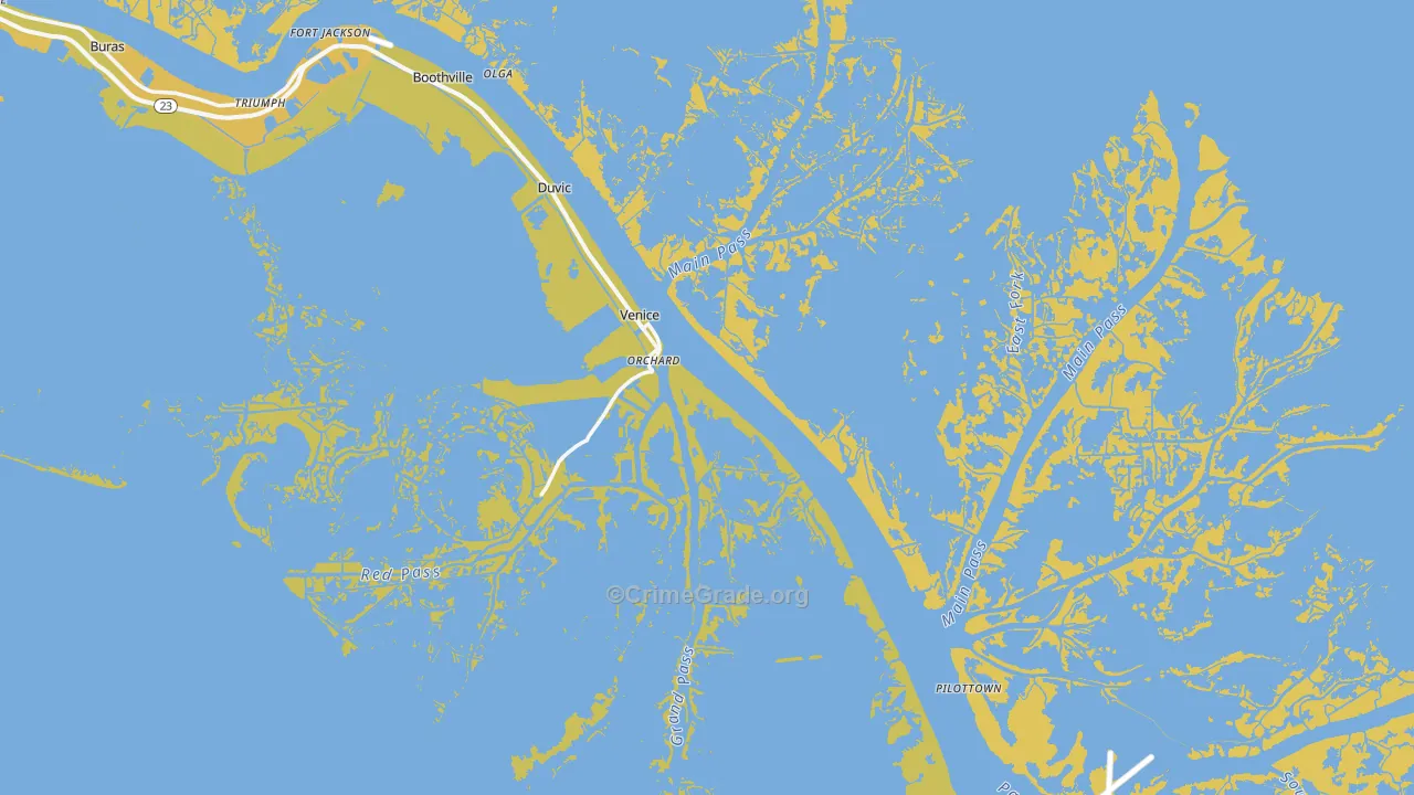 70091, LA Map of Vehicle Theft Rates