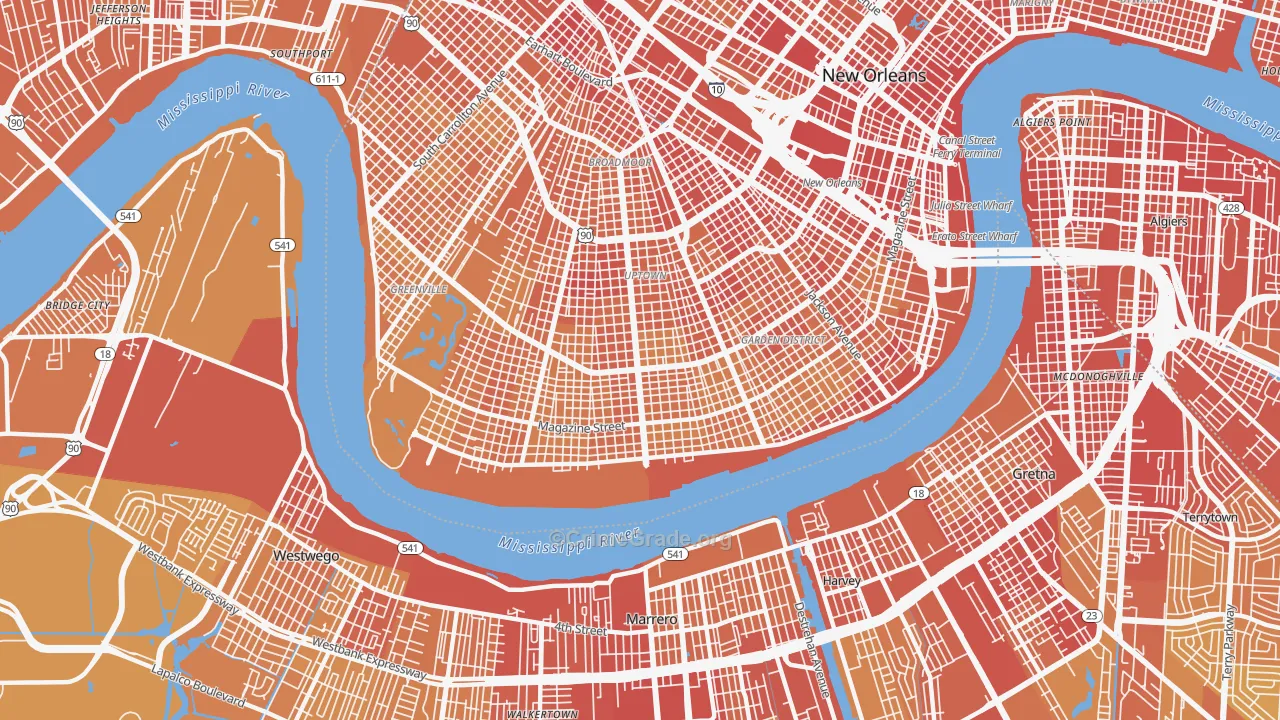 70115, LA Map of Vehicle Theft Rates