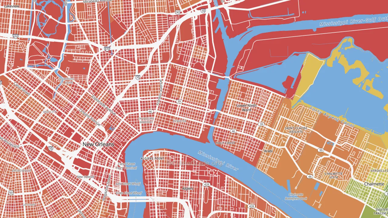 70117, LA Map of Vehicle Theft Rates