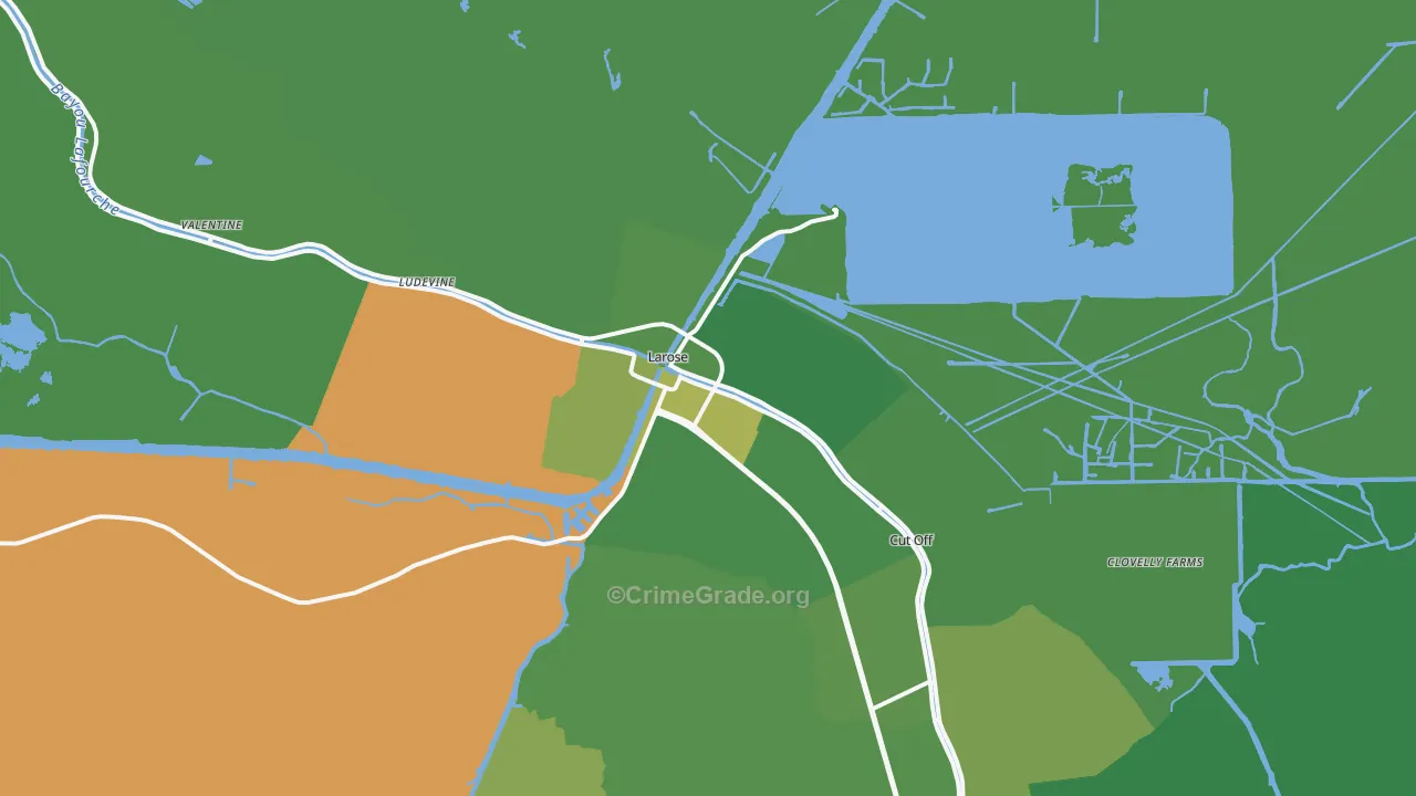 70373, LA Map of Vehicle Theft Rates
