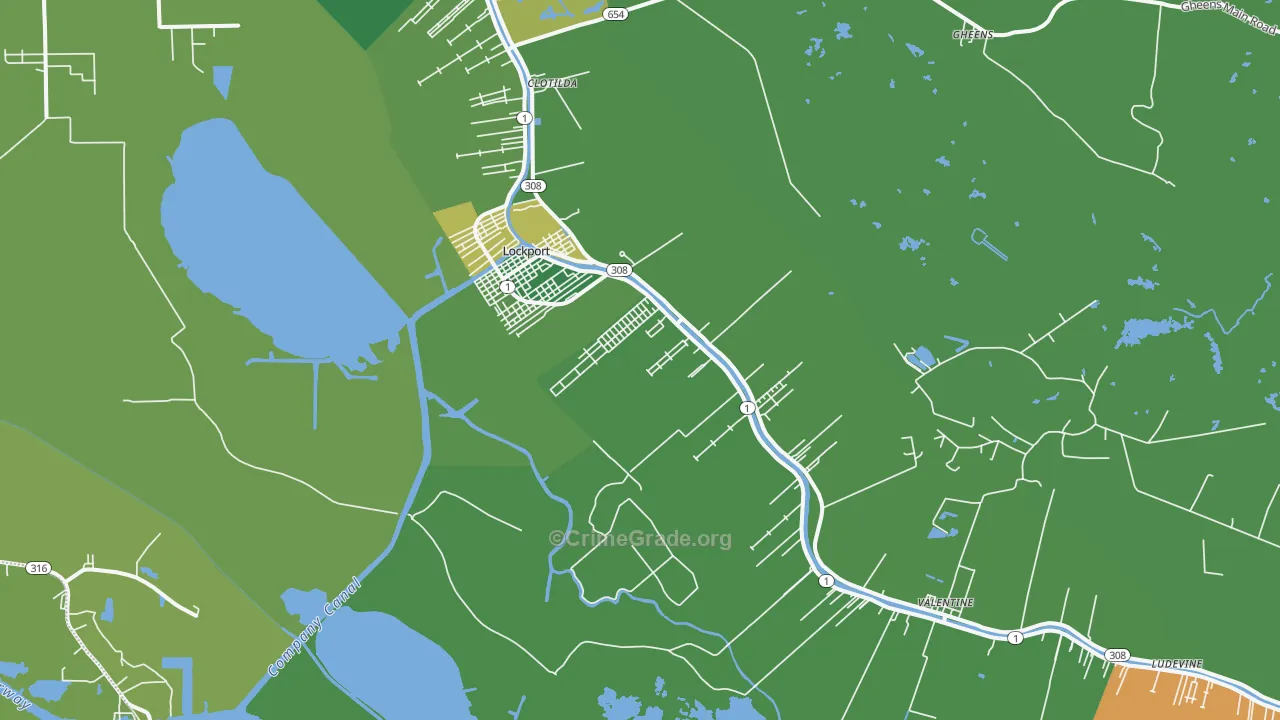 70374, LA Map of Vehicle Theft Rates