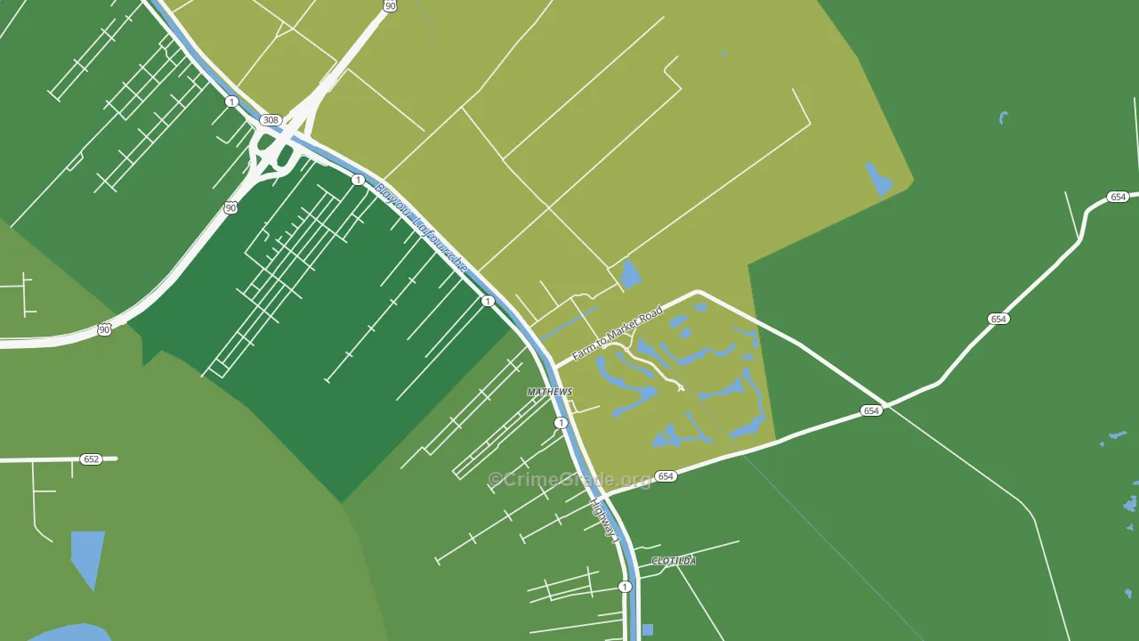 70375, LA Map of Vehicle Theft Rates