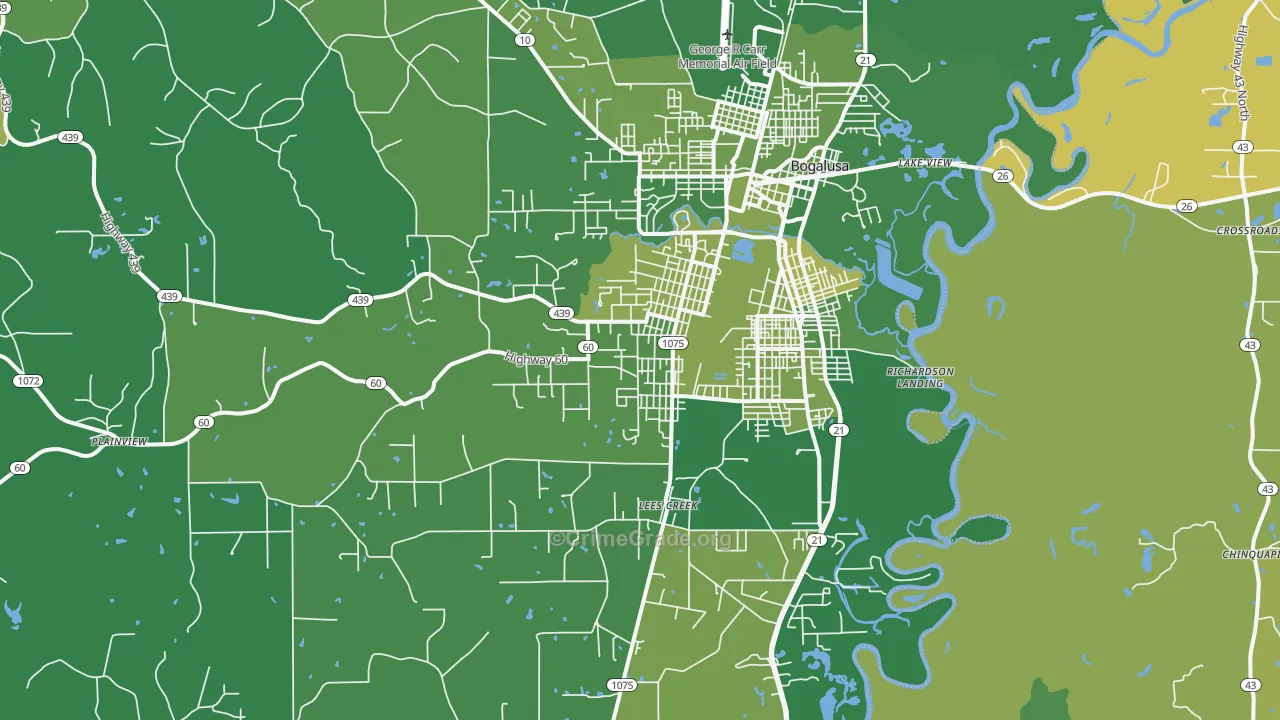 70427, LA Map of Vehicle Theft Rates