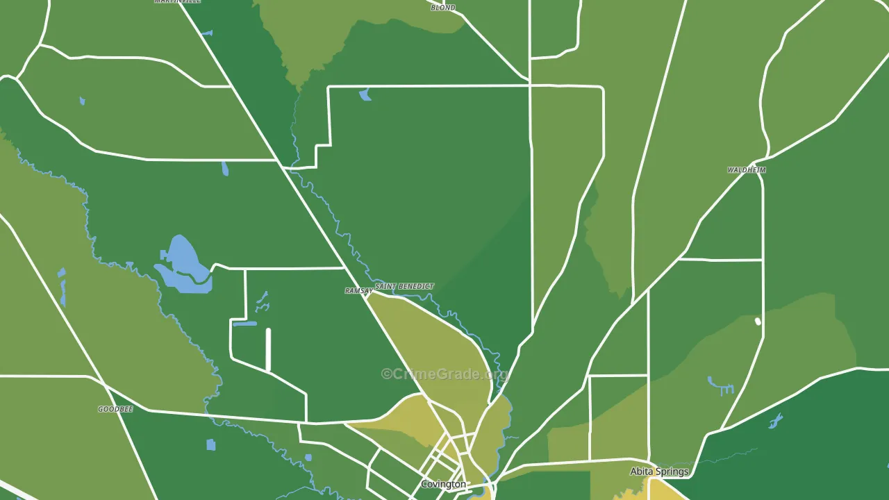 70435, LA Map of Vehicle Theft Rates
