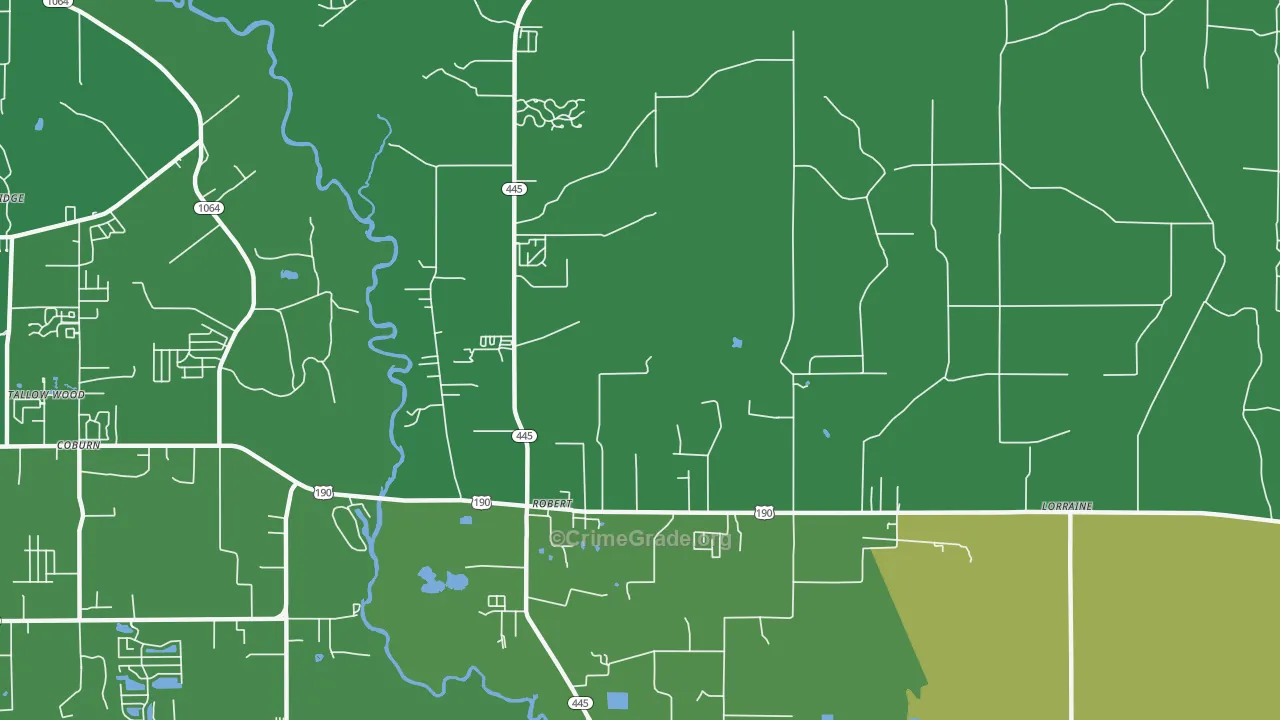 70455, LA Map of Vehicle Theft Rates