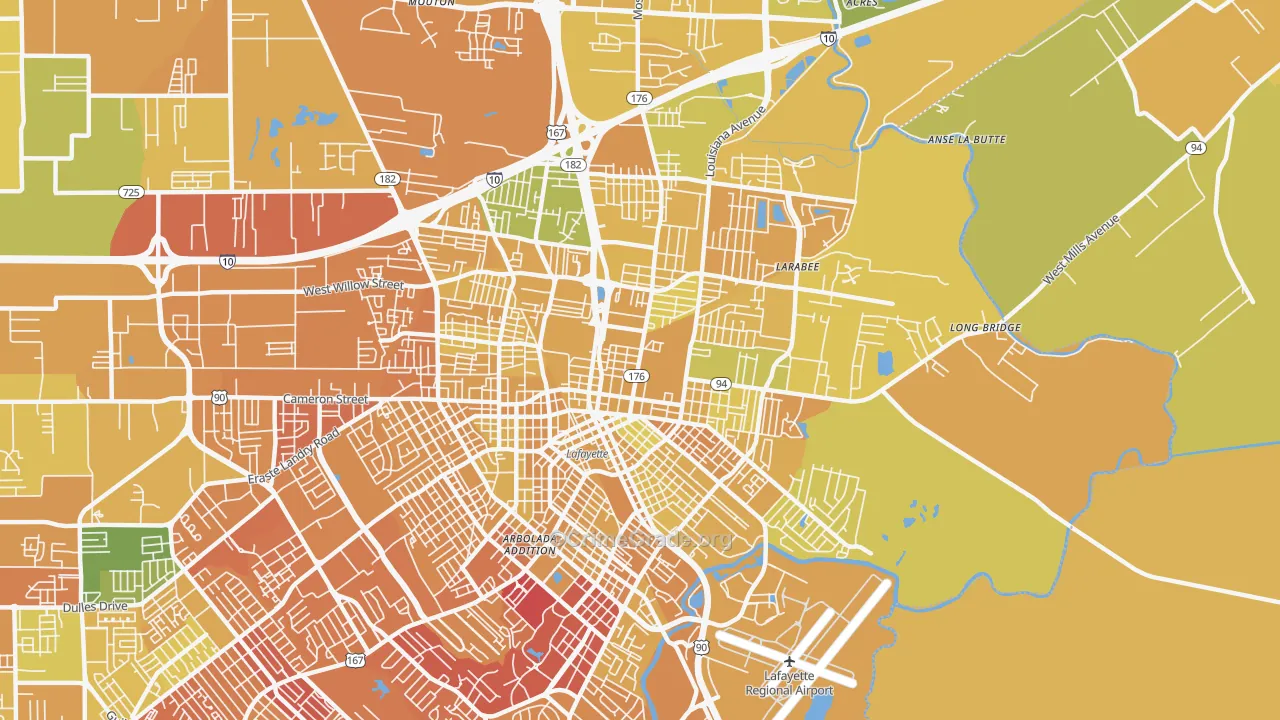 70501, LA Map of Vehicle Theft Rates
