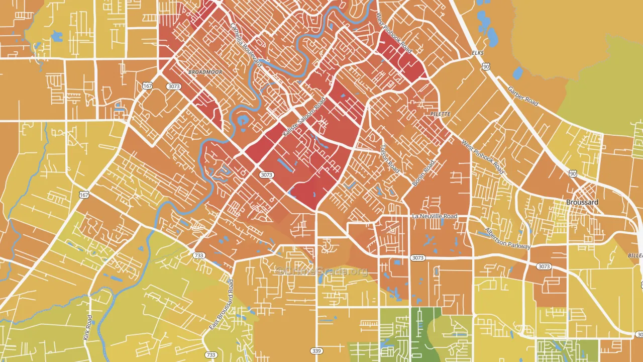 70508, LA Map of Vehicle Theft Rates