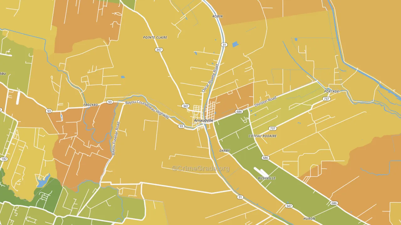 70512, LA Map of Vehicle Theft Rates