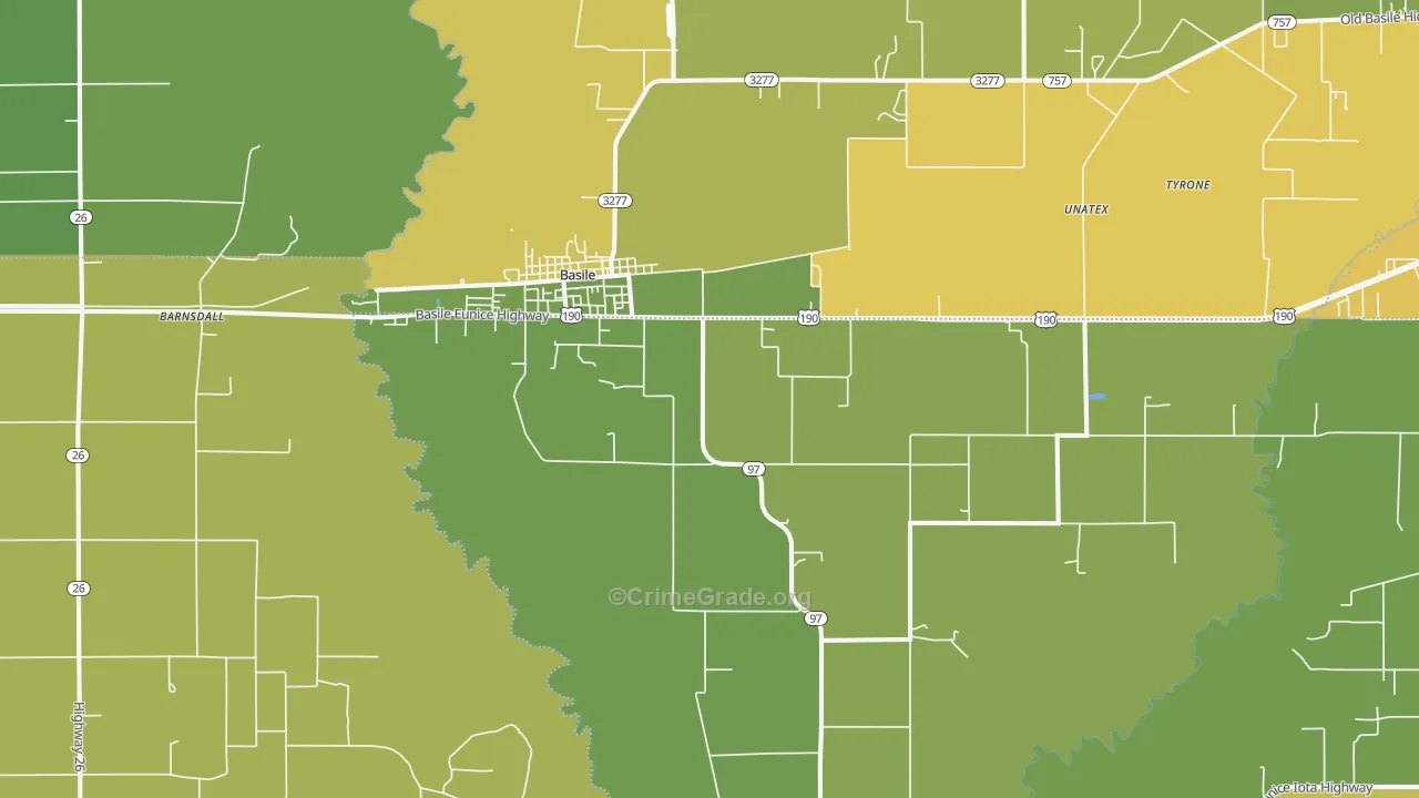 70515, LA Map of Vehicle Theft Rates