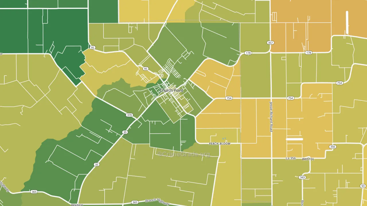 70525, LA Map of Vehicle Theft Rates